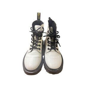 Dr. Martens Luana White Leather Lace-Up Ankle Boots With Black  Size  US 7/UK 5